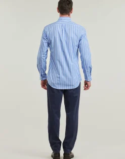Polo Ralph Lauren CHEMISE COUPE DROITE EN POPLINE DE COTON COL BOUTONNE-Homme Chemises