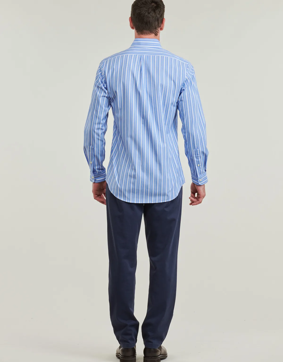 Polo Ralph Lauren CHEMISE COUPE DROITE EN POPLINE DE COTON COL BOUTONNE-Homme Chemises