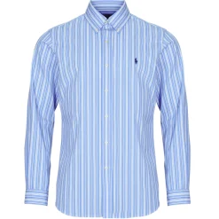 Polo Ralph Lauren CHEMISE COUPE DROITE EN POPLINE DE COTON COL BOUTONNE-Homme Chemises