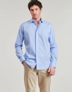 Polo Ralph Lauren CHEMISE COUPE DROITE EN POPELINE MICRO MOTIF-Homme Chemises