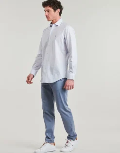 Polo Ralph Lauren CHEMISE COUPE DROITE EN POPELINE MICRO MOTIF-Homme Chemises