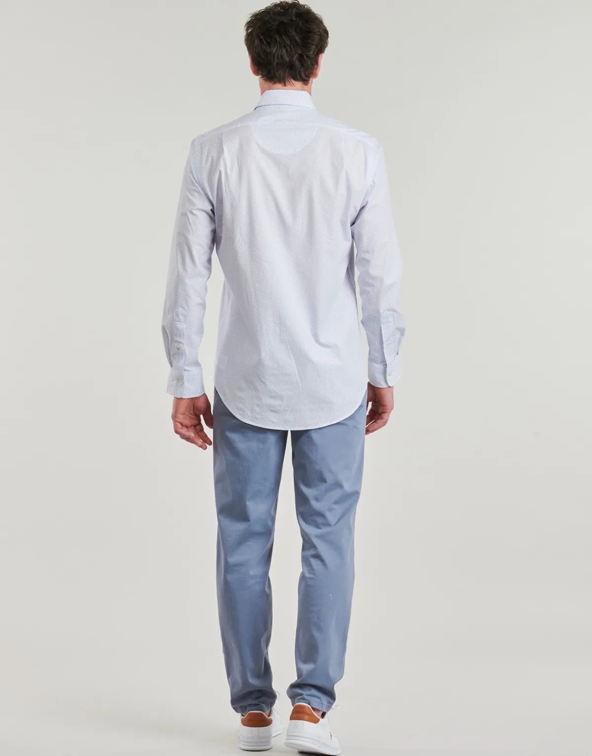 Polo Ralph Lauren CHEMISE COUPE DROITE EN POPELINE MICRO MOTIF-Homme Chemises