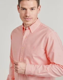 Polo Ralph Lauren CHEMISE DROITE CUSTOM EN OXFORD LEGER TEINTURE MINERALE-Homme Chemises