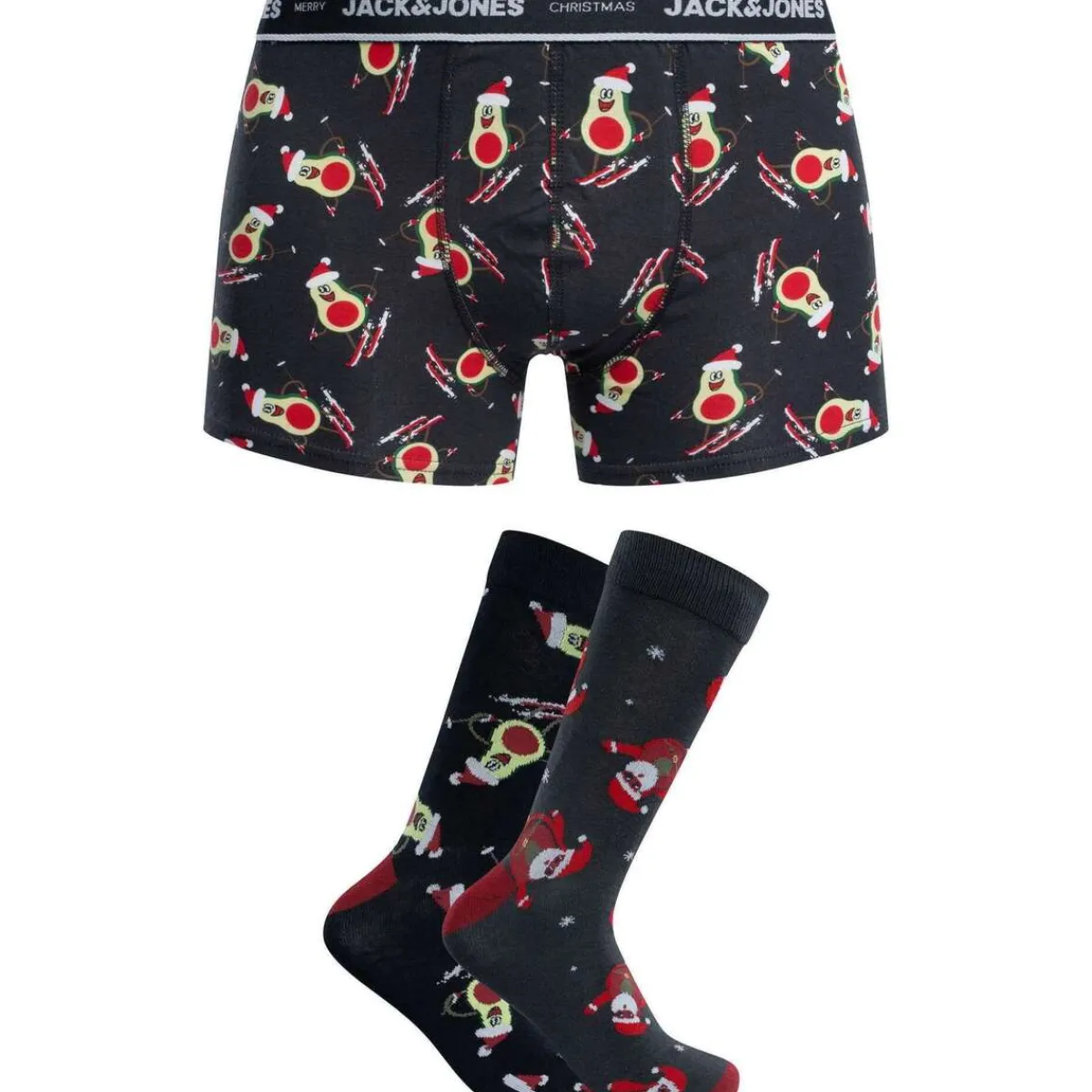 Jack & Jones Coffret cadeau de Noël avec caleçons avocat et 2 paires de-Homme Caleçons