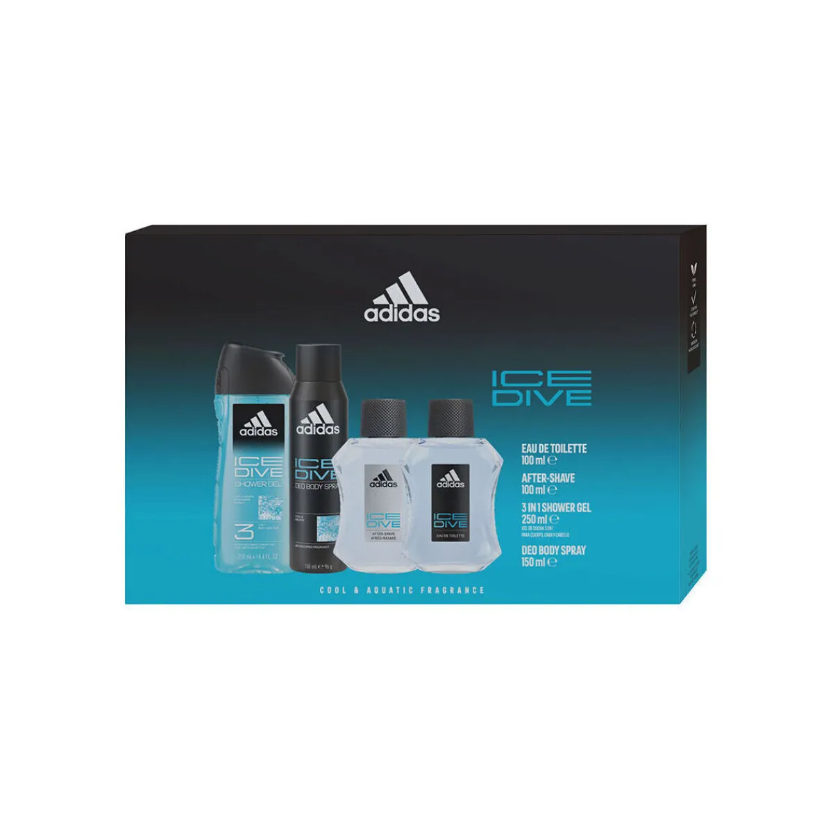 adidas Coffret De Plongée Sous-marine 4 Pièces-Homme Parfums