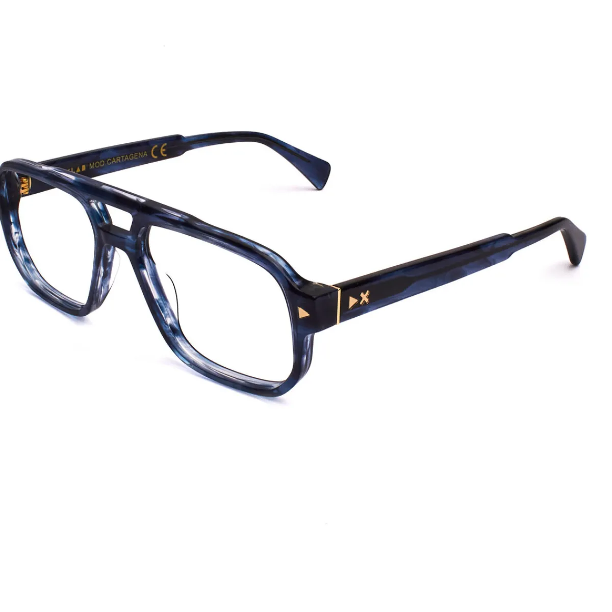 Xlab Col anti-éblouissement Cartagena. Bleu strié Cadres Optiqu-Homme Lunettes De Soleil
