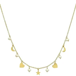 Orusbijoux Collier Argent étoile Cœur Et Perles Naturelles-Homme Bijoux