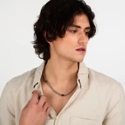 Sector Collier en acier-Homme Bijoux