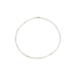 Cleor Collier en or 750/1000 et perle de culture-Homme Bijoux