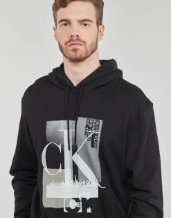 Calvin Klein Jeans CONNECTED LAYER LANDSCAPE HOODIE-Homme Sweats & Polaires|Sweats & Polaires