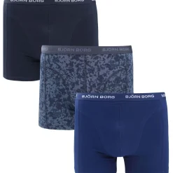 Björn Borg Cotton Stretch Boxers 3Pack Bleu Foncé-Homme Caleçons