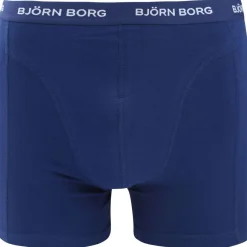 Björn Borg Cotton Stretch Boxers 3Pack Bleu Foncé-Homme Caleçons
