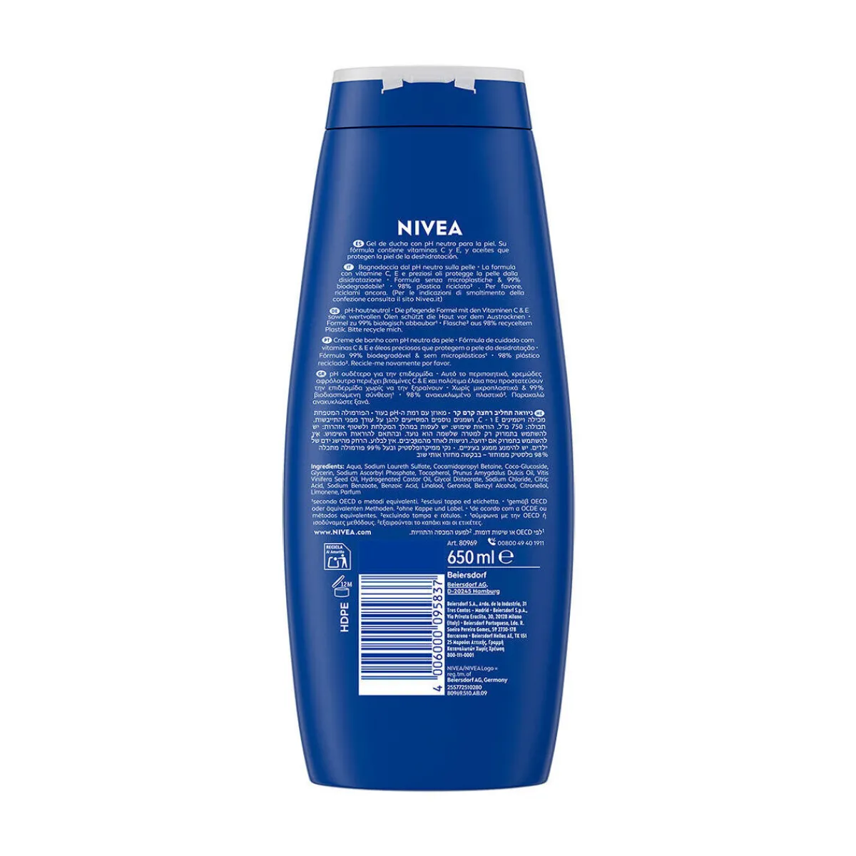 Nivea Crème Douche Gel Creme Care-Homme Soins Corps & Bain