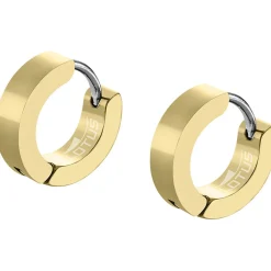 Lotus Créoles style homme acier doré-Homme Bijoux