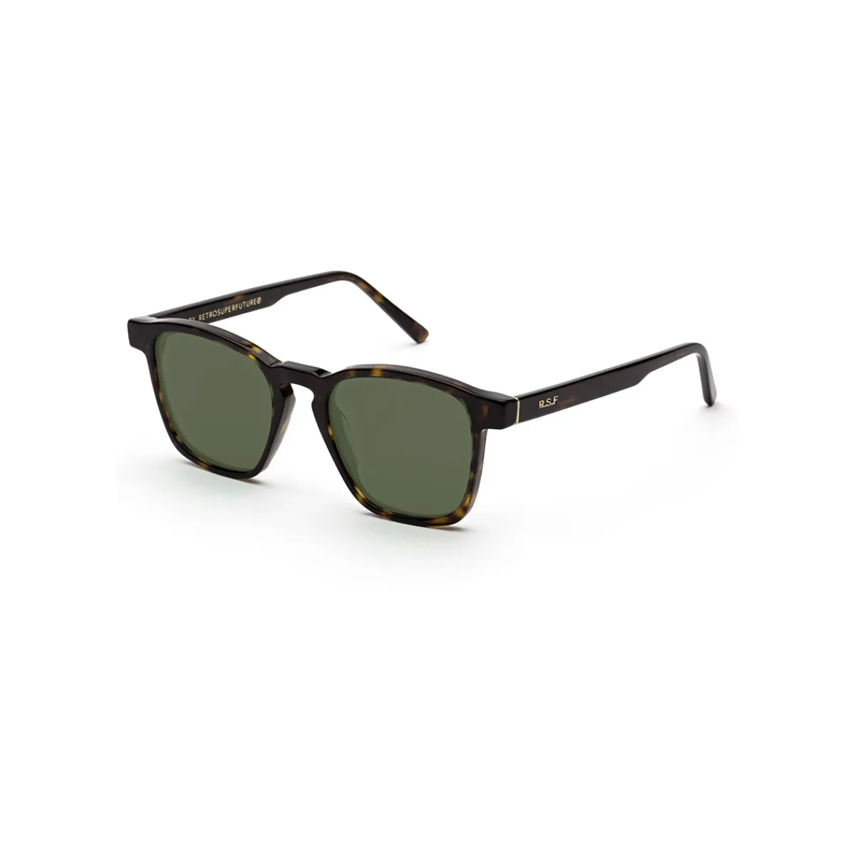 Retrosuperfuture 26D Unico Lunettes de soleil, Havana/Vert, 50 mm-Homme Lunettes De Soleil
