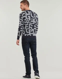 Guess DENNY CN LS ALLOVER-Homme Pulls & Gilets