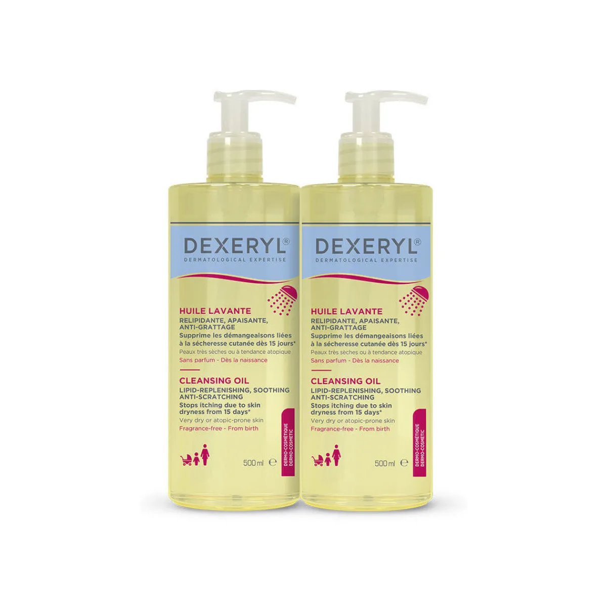 Dexeryl Douche Huile Nettoyante Pack 2 X-Homme Soins Corps & Bain