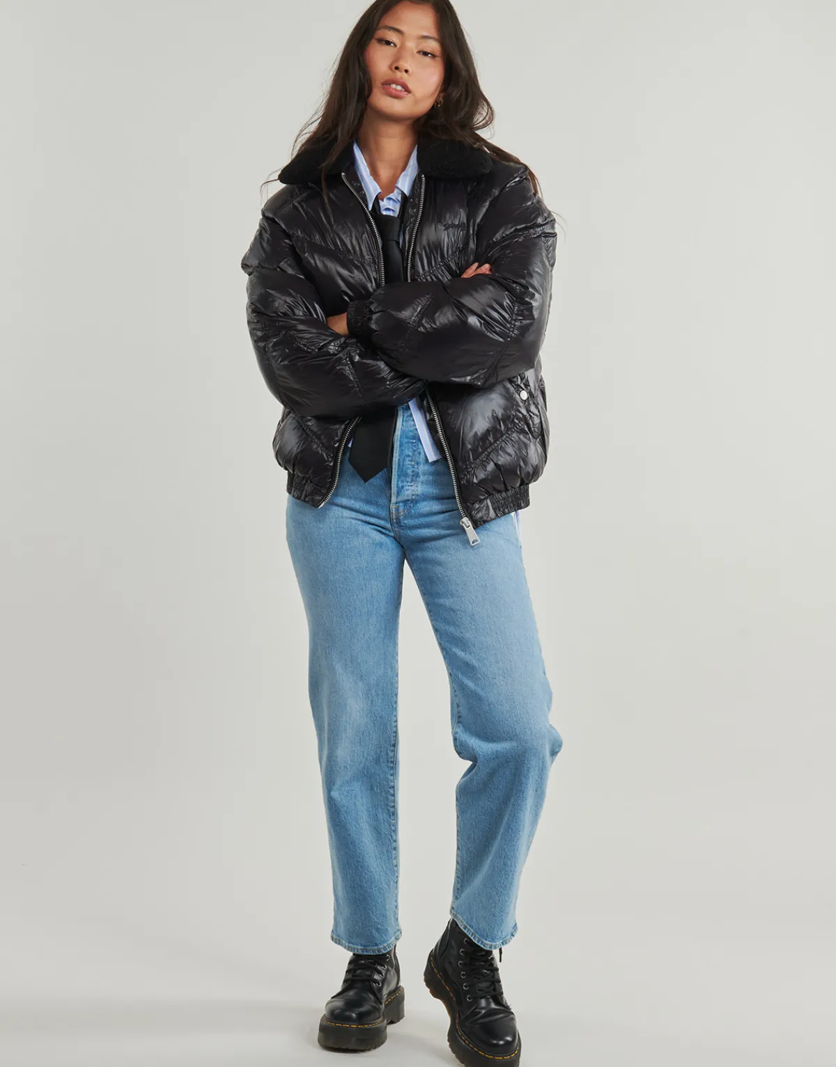 Schott Doudounes COLLIN-BLACK-Homme Manteaux