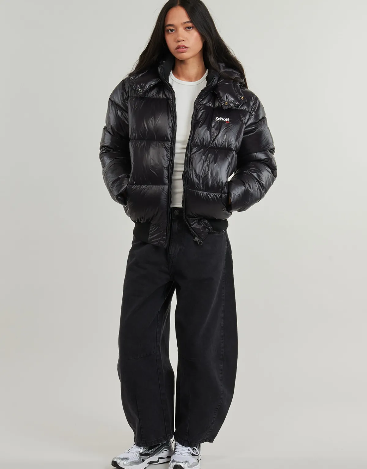 Schott Doudounes COLUSA-BLACK-Homme Manteaux