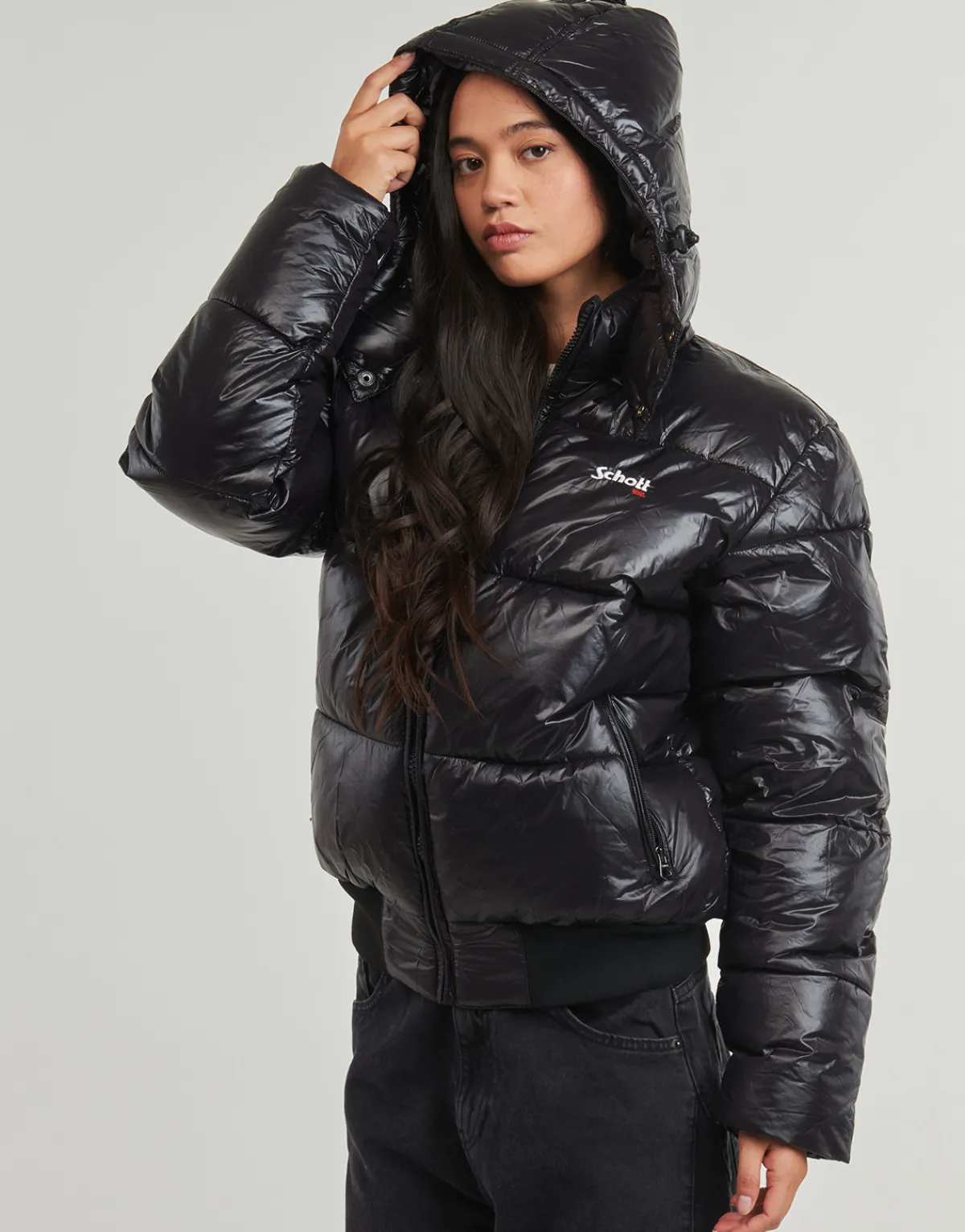 Schott Doudounes COLUSA-BLACK-Homme Manteaux