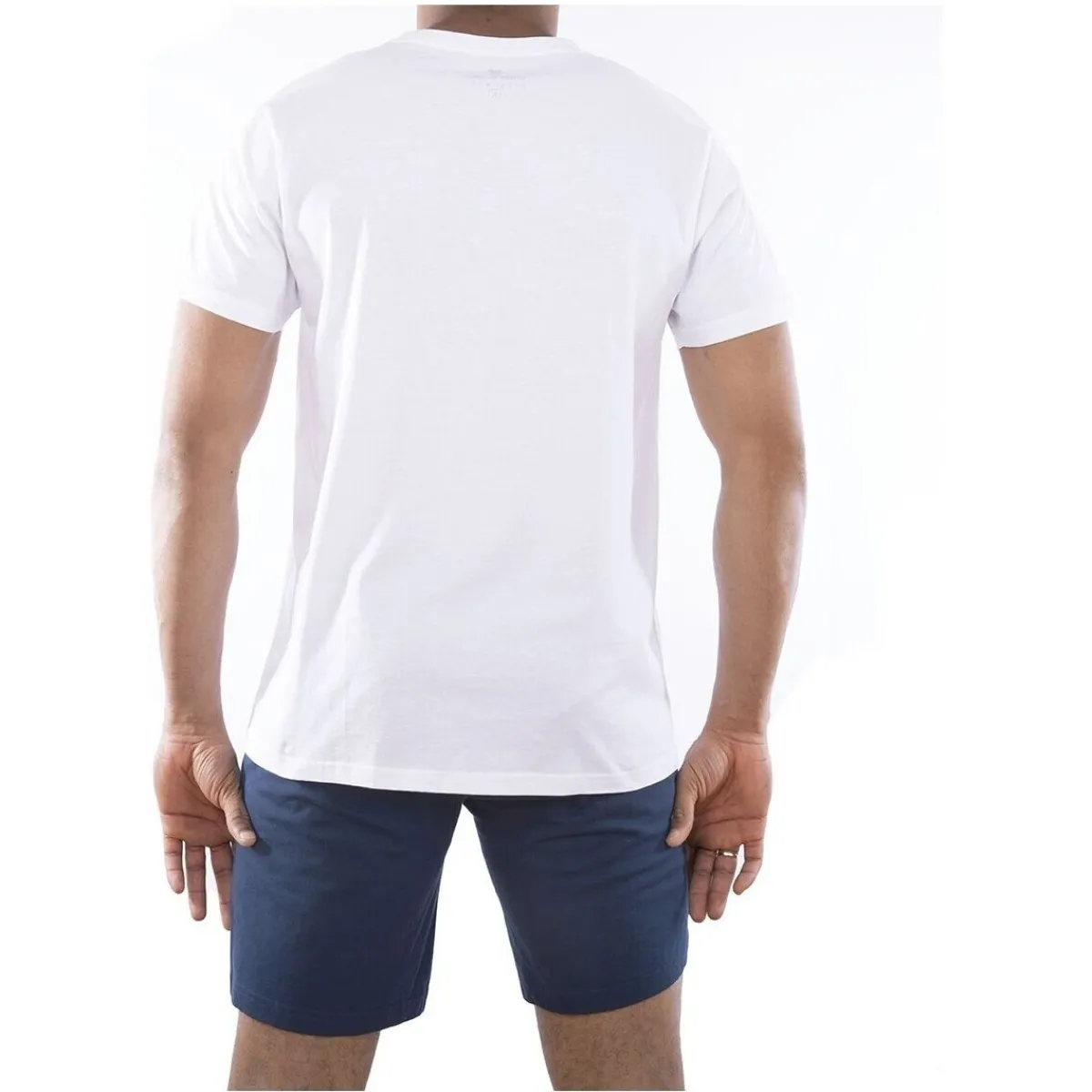 Serge Blanco Ensemble homme Pyjama court T-shirt col rond bicolore-Homme Pyjamas