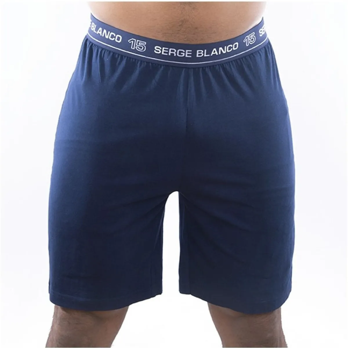 Serge Blanco Ensemble homme Pyjama court T-shirt col rond bicolore-Homme Pyjamas