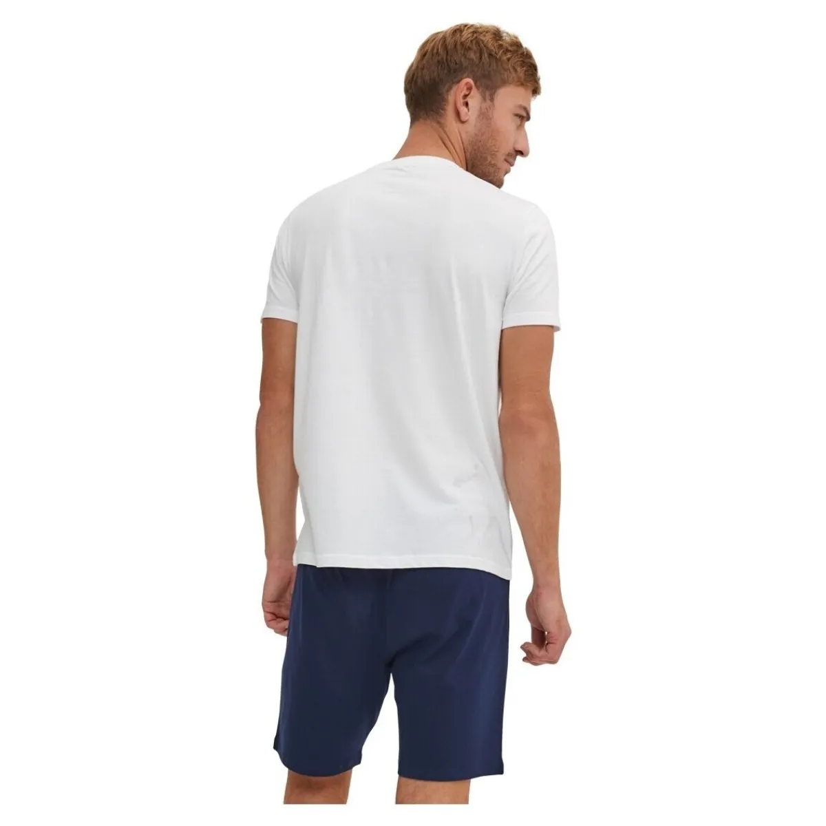 Serge Blanco Ensemble Pyjama court Tshirt col rond homme en coton-Homme Pyjamas