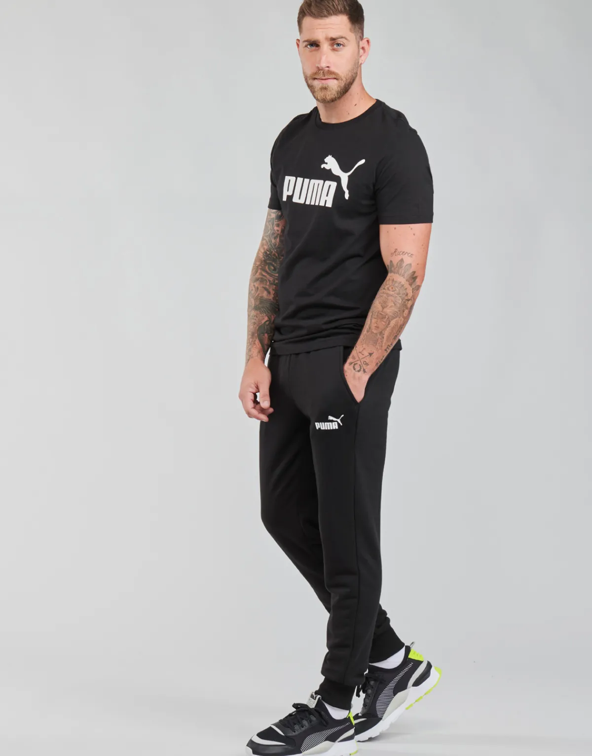 Puma ESS LOGO PANTS FL CL-Homme Joggings & Survêtements