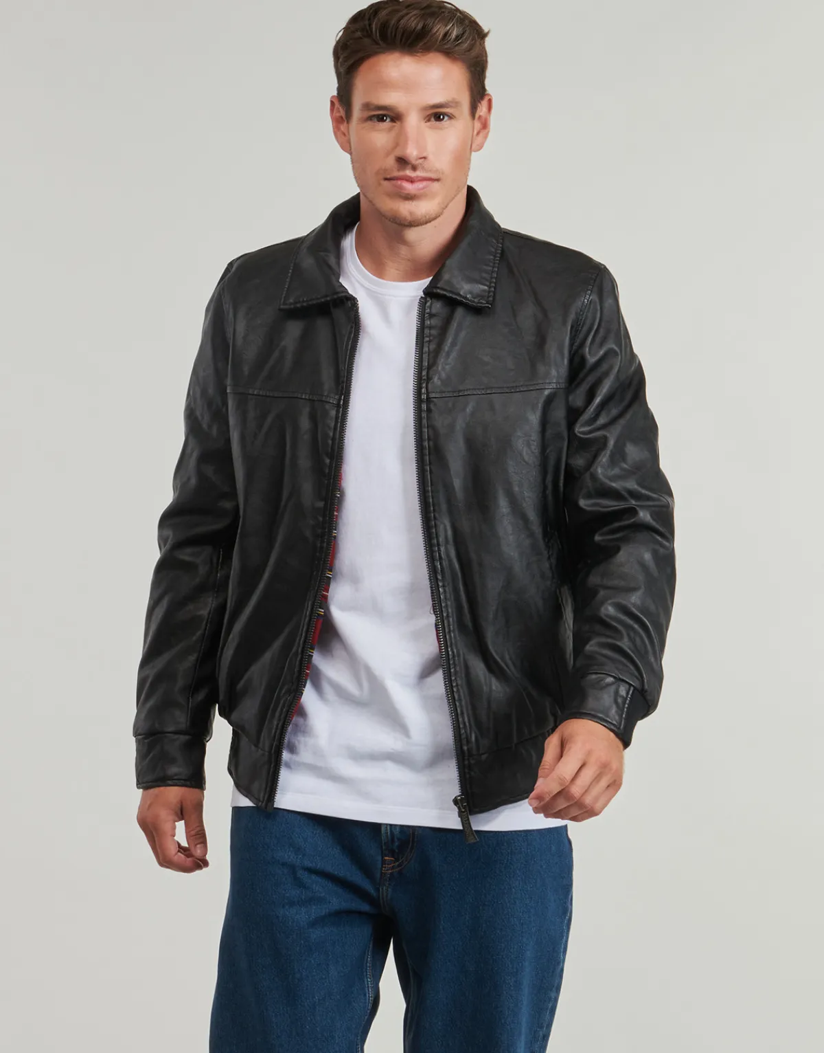 Harrington FONZIE FAUX LEATHER-Homme Vestes