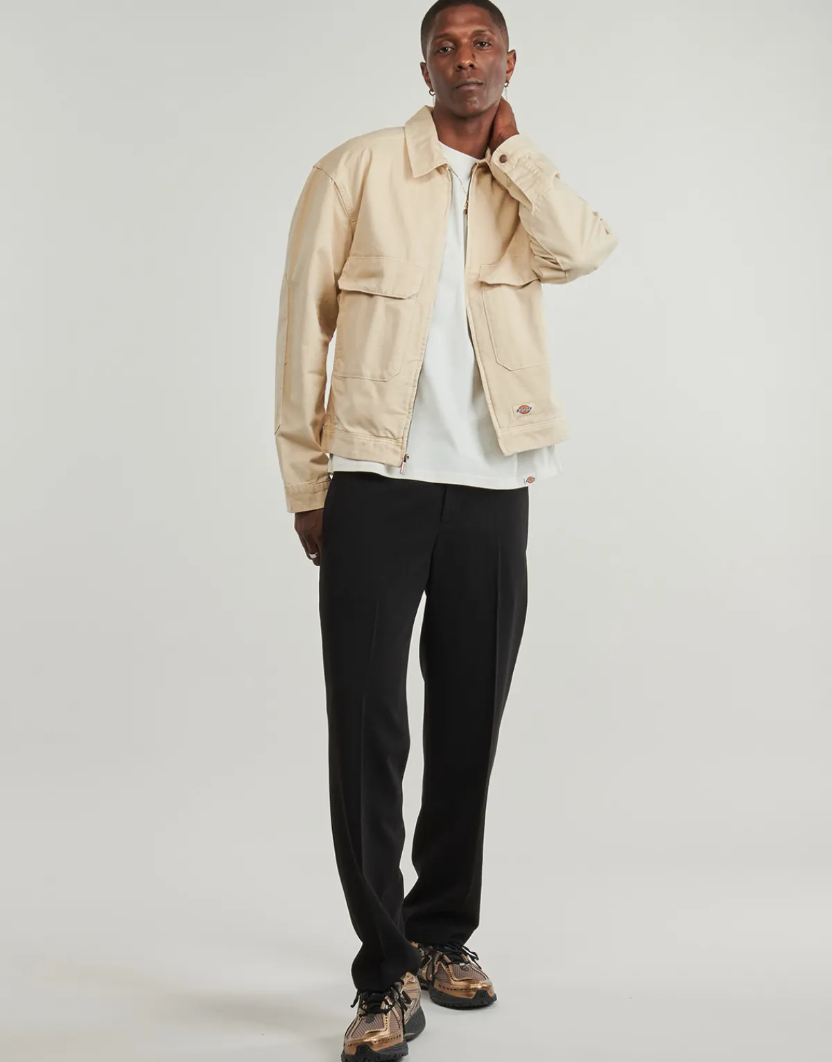 Dickies FORT SMITH TRUCKER JACKET WOOD ASH-Homme Vestes