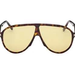 Tom Ford FT1211 VLADIMIR Lunettes de soleil, Havana/Marron, 65 mm-Homme Lunettes De Soleil