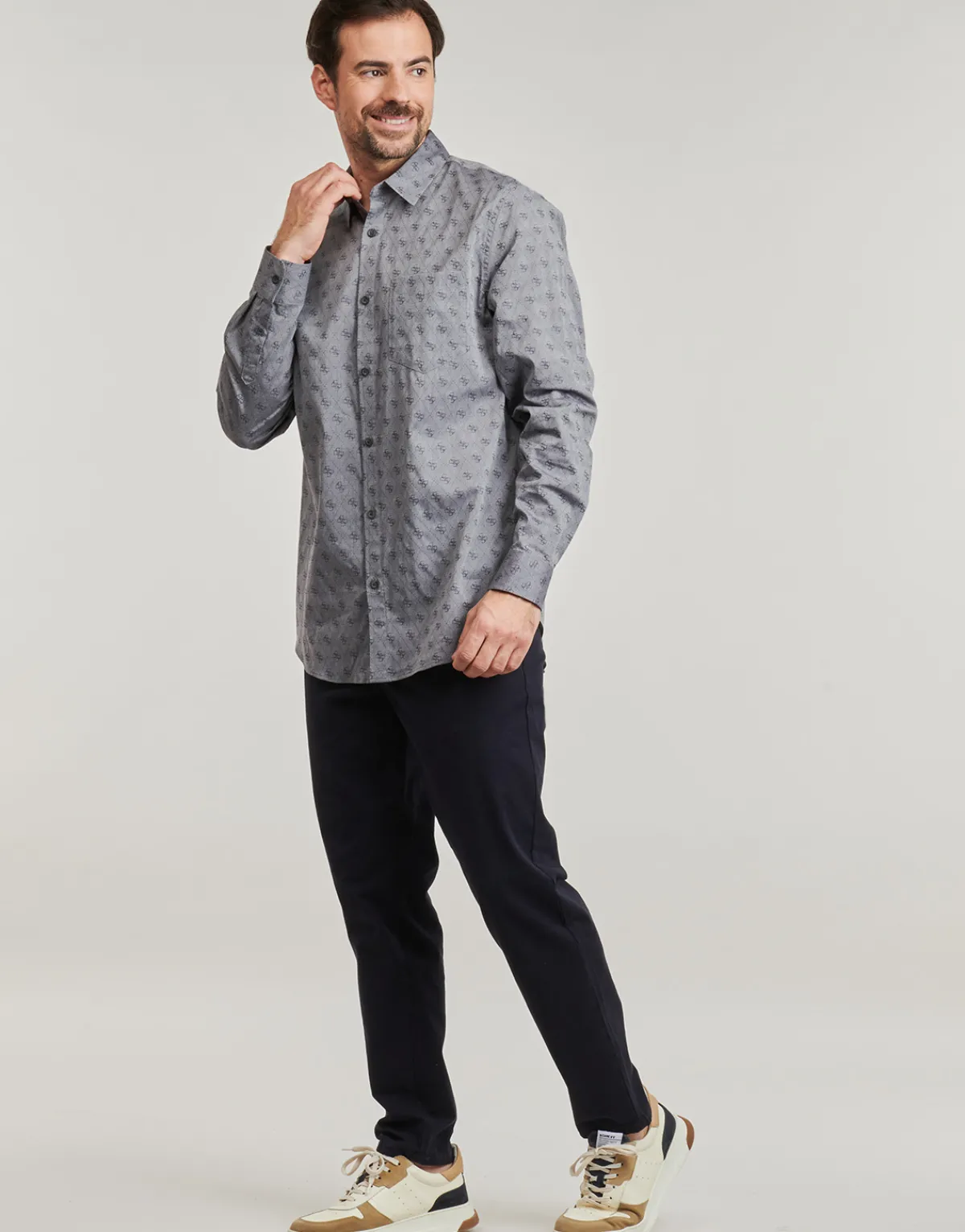 Guess 4G JACQUARD SHIRT-Homme Chemises