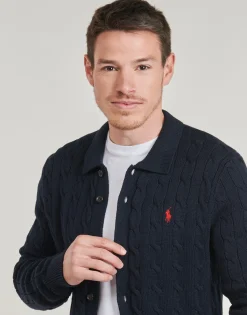 Polo Ralph Lauren GILET EN MAILLE TORSADEE-Homme Pulls & Gilets