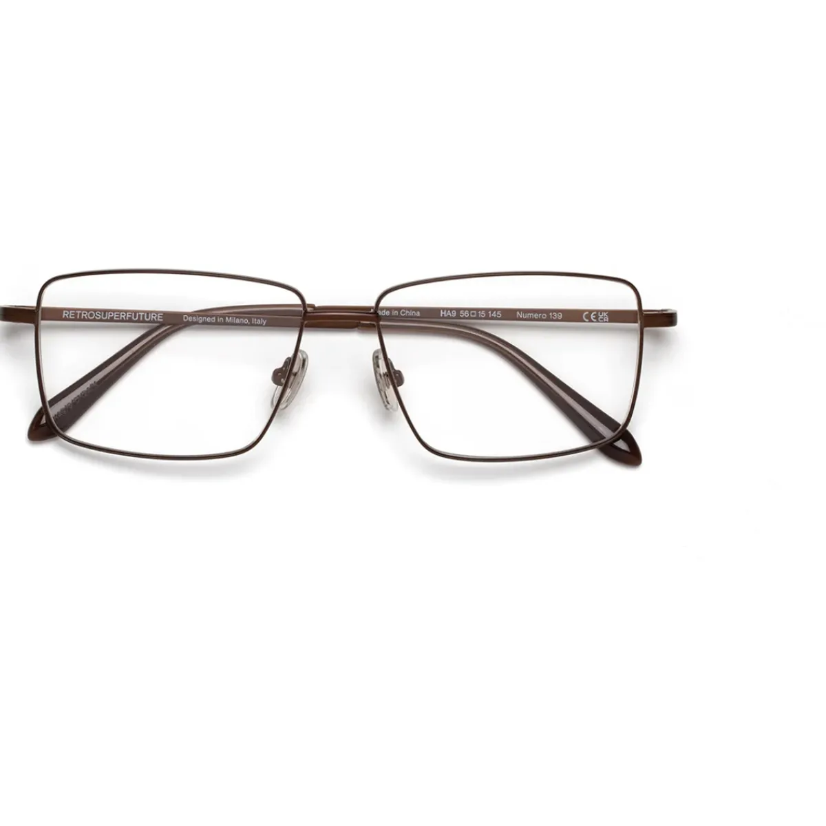 Retrosuperfuture HA9 NUMÉRO 139 Cadres Optiques, Maron, 56 mm-Homme Lunettes De Soleil
