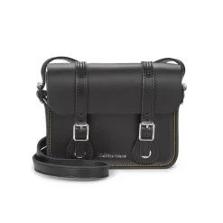 Dr. Martens 7in/18cm Satchel Black Kiev & Black Smooth-Homme Besaces / Sacs Bandoulière