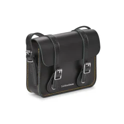 Dr. Martens 7in/18cm Satchel Black Kiev & Black Smooth-Homme Besaces / Sacs Bandoulière