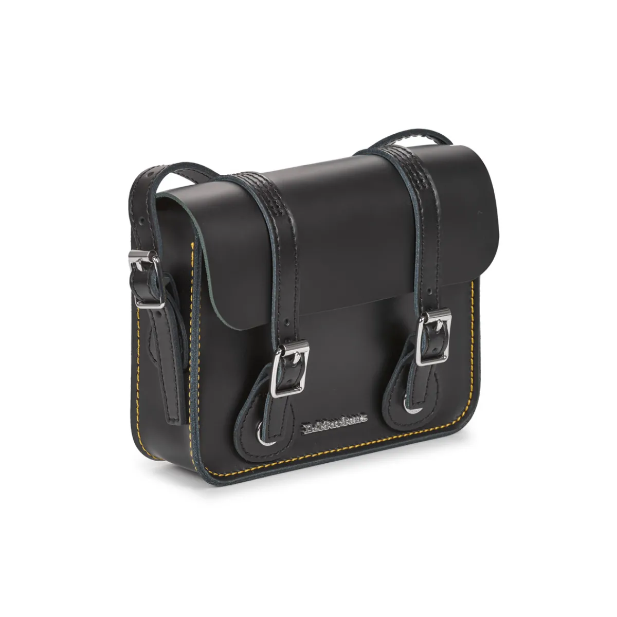 Dr. Martens 7in/18cm Satchel Black Kiev & Black Smooth-Homme Besaces / Sacs Bandoulière