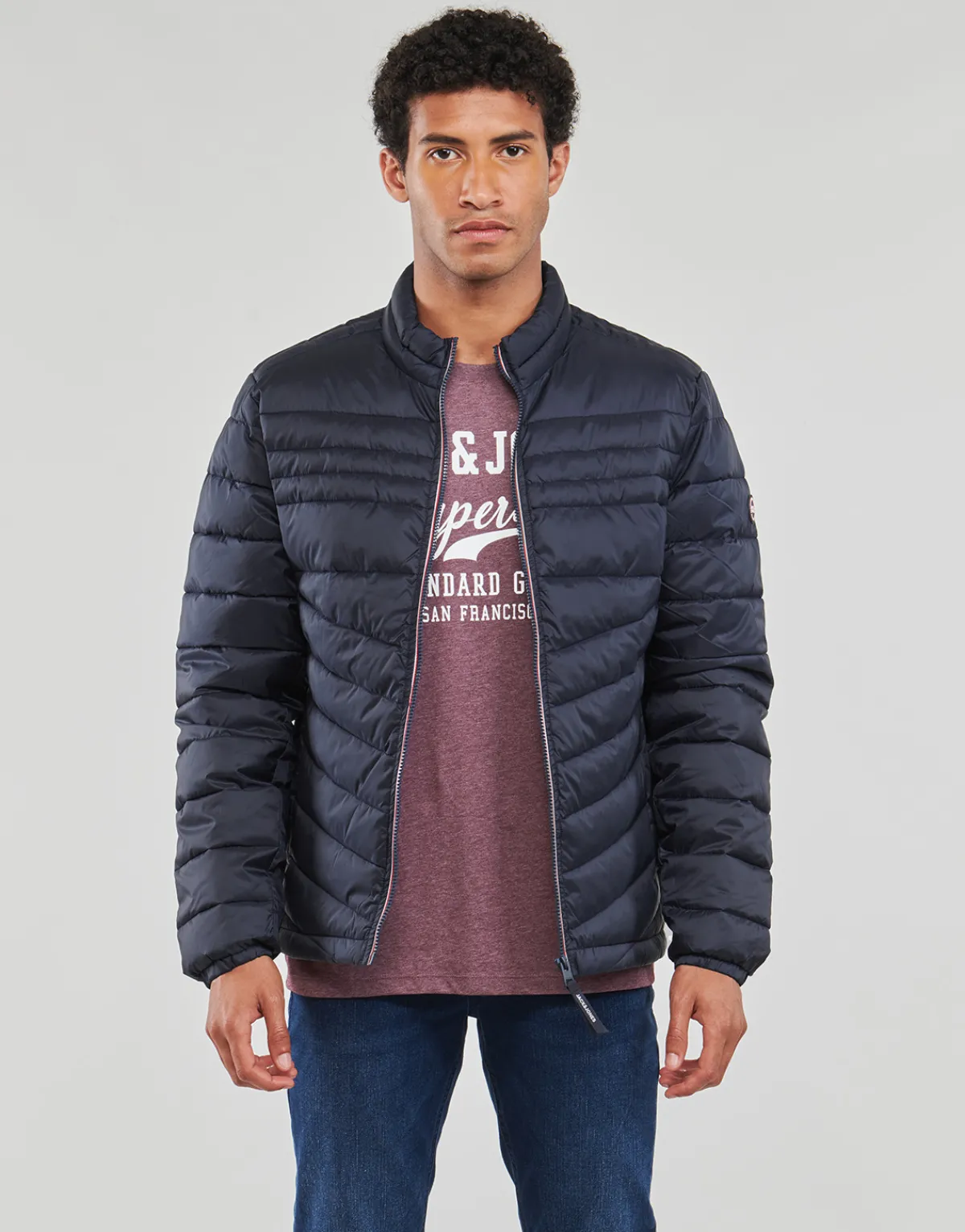 Jack & Jones JJEFLY PUFFER COLLAR-Homme Manteaux