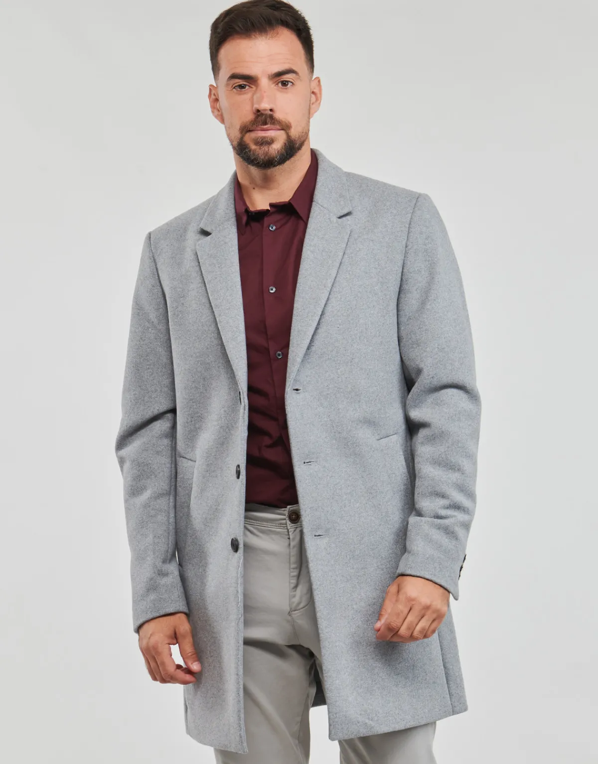 Jack & Jones JJEMORRISON WOOL COAT SN-Homme Manteaux