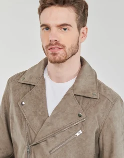 Jack & Jones JJROCKY FAUX SUEDE BIKER JACKET-Homme Vestes