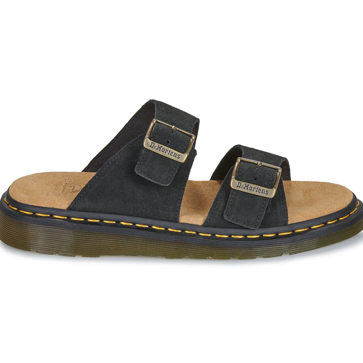 Dr. Martens Josef Black Suede-Homme Mules / Sabots