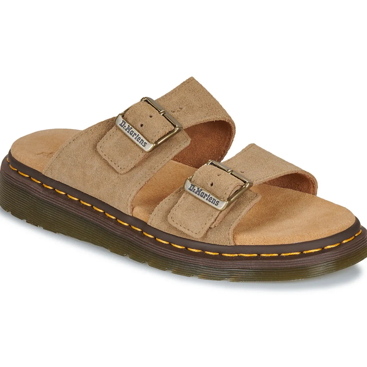 Dr. Martens Josef Savannah Tan Bronx Suede-Homme Mules / Sabots