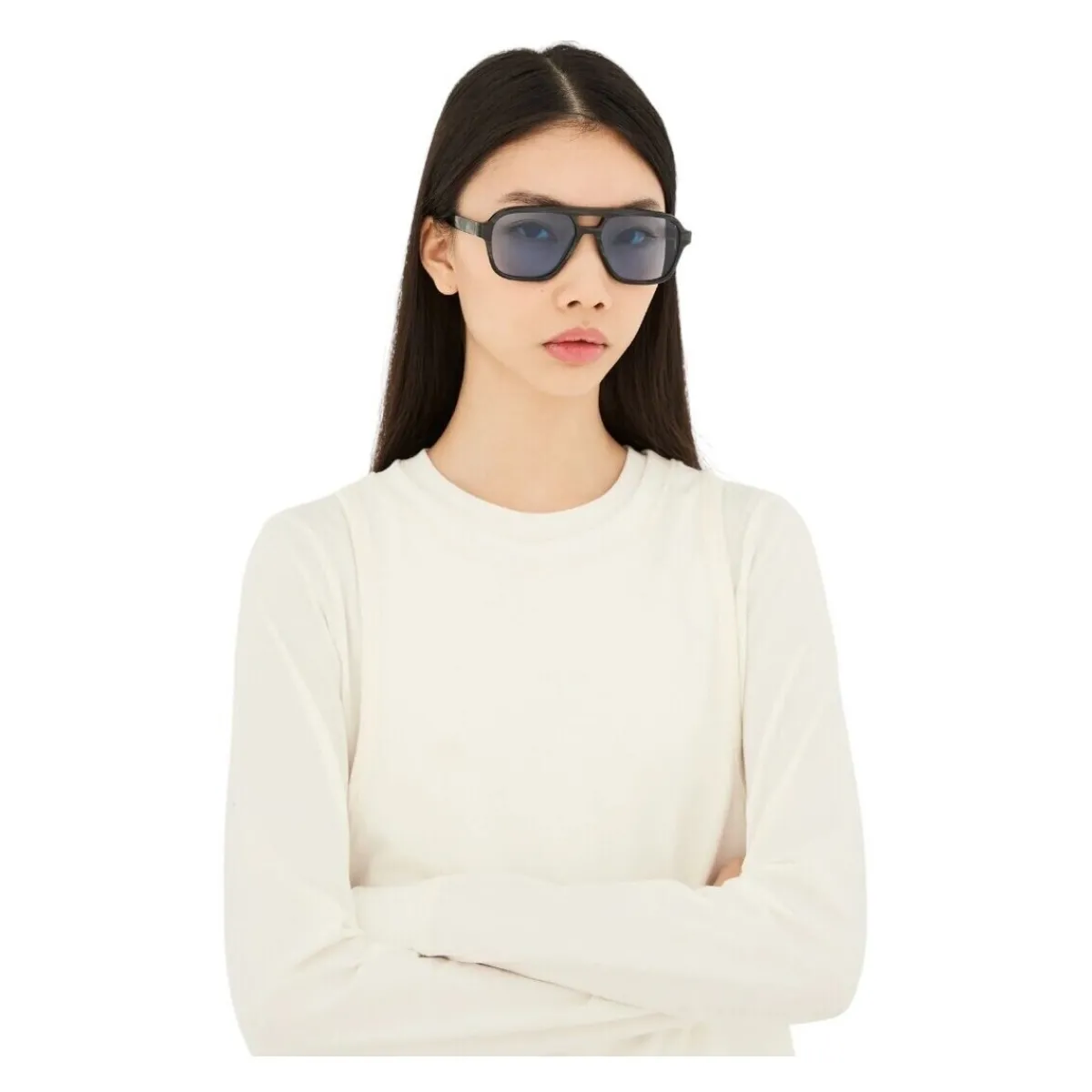 Retrosuperfuture 0JT Maneval Lunettes de soleil, /Bleu clair, 56 mm-Homme Lunettes De Soleil