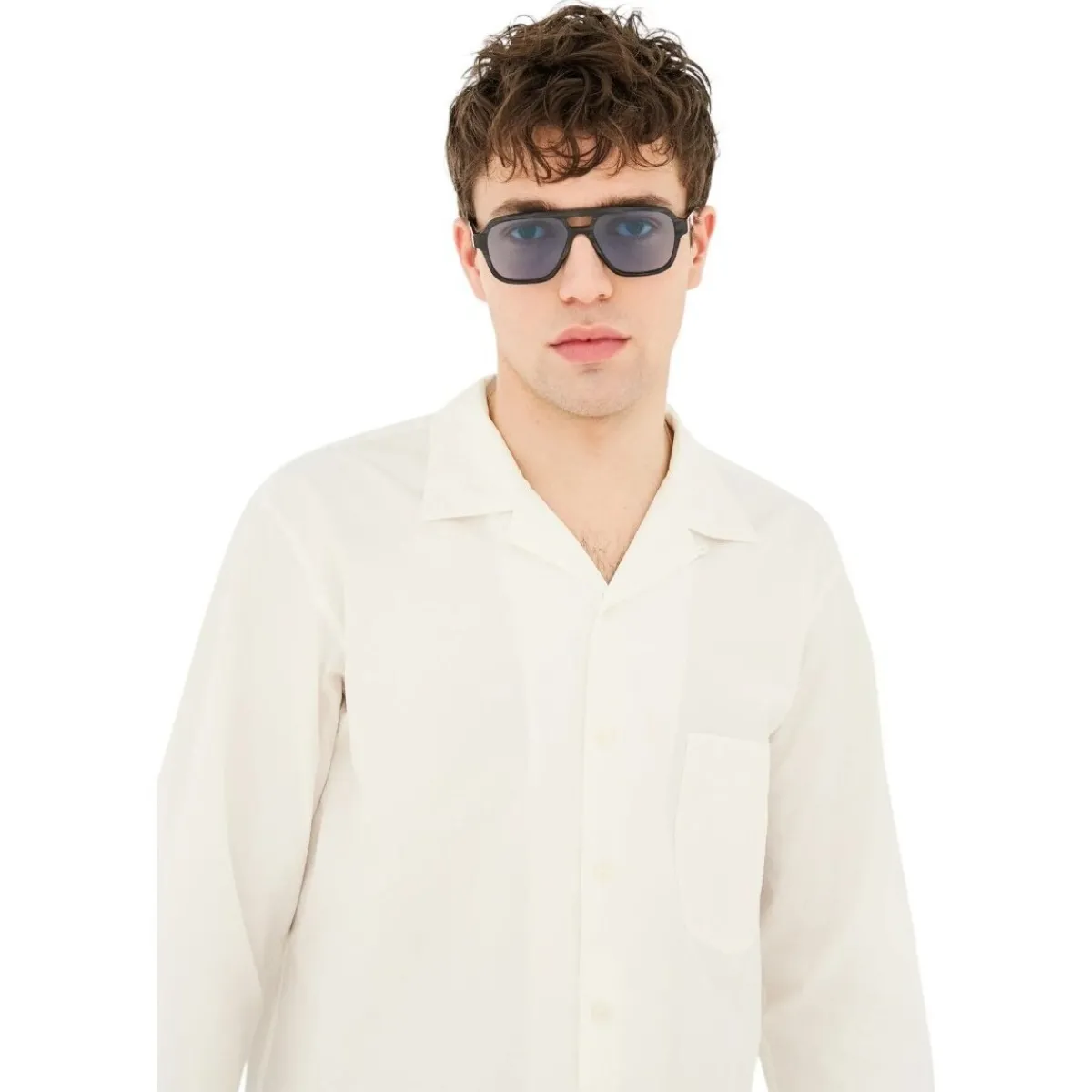 Retrosuperfuture 0JT Maneval Lunettes de soleil, /Bleu clair, 56 mm-Homme Lunettes De Soleil