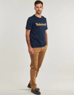 Timberland Linear Logo Short Sleeve Tee-Homme T-Shirts & Polos