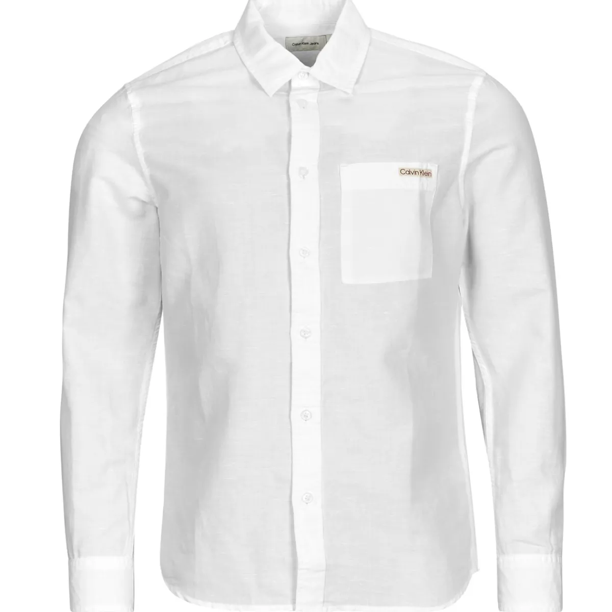 Calvin Klein Jeans LINEN COTTON SHIRT-Homme Chemises