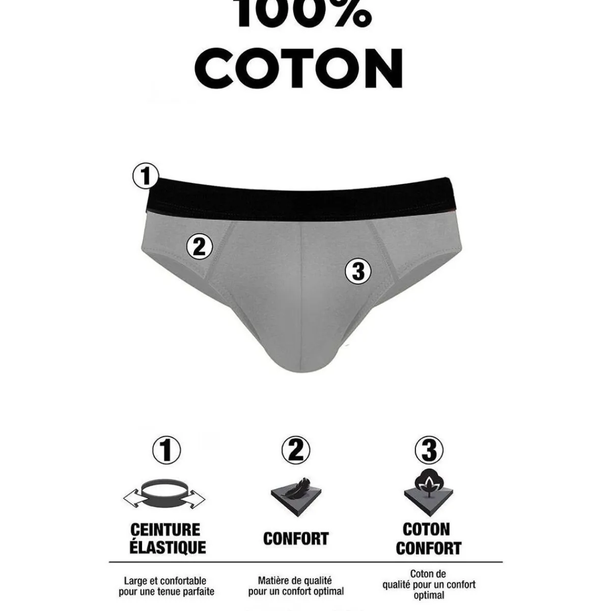Pierre Cardin Lot de 4 slips homme Class-Homme Slips