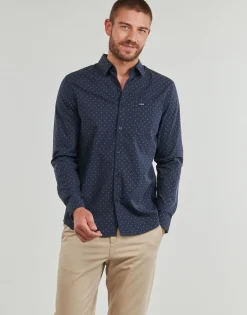 Guess LS SUNSET MELANGE SHIRT-Homme Chemises