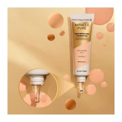 Max Factor Miracle Pure Fond De Teint Améliorant La Peau Hydratation 24h S-Homme Maquillage Teint