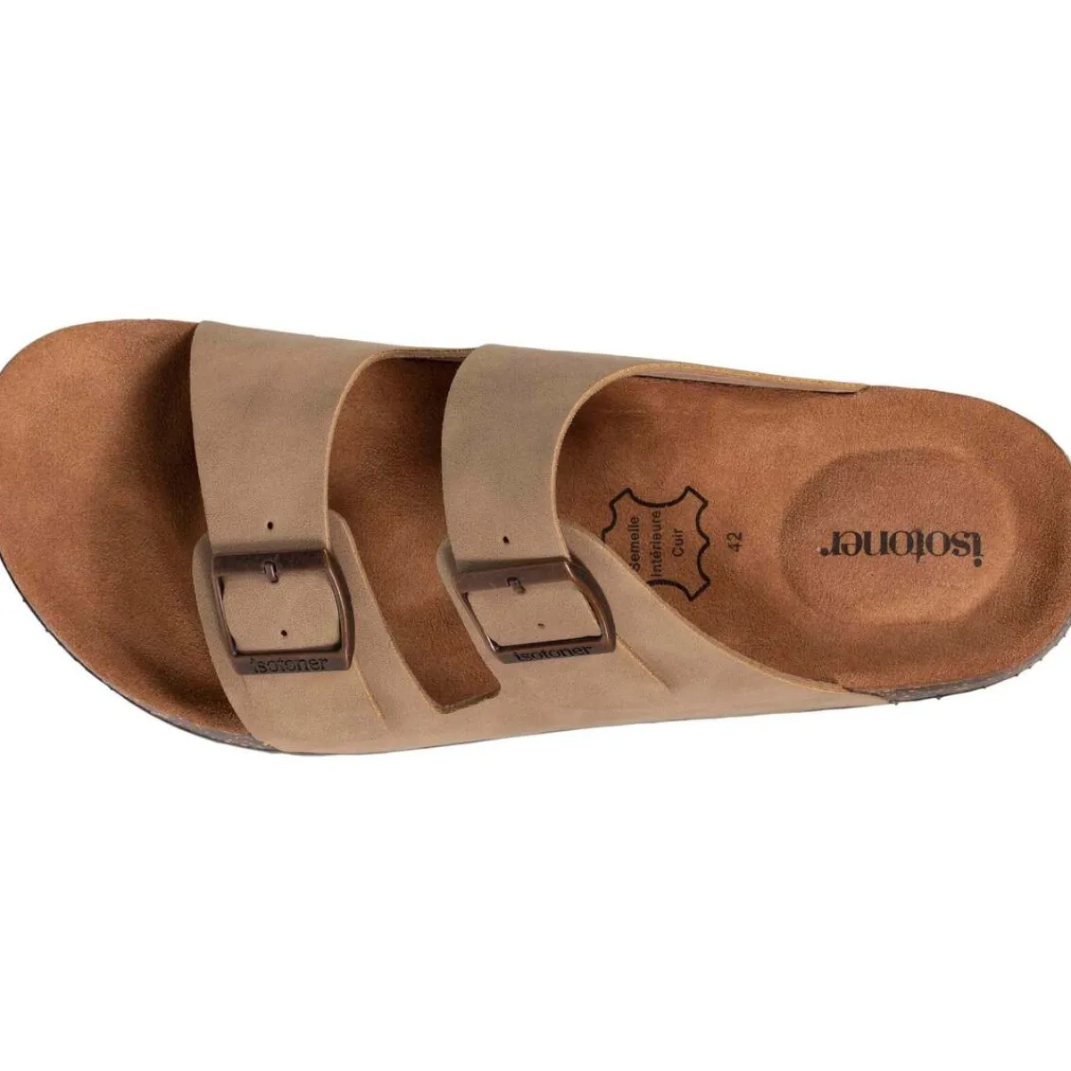 Isotoner Mules claquettes Homme double bride-Homme Sandales Et Nu-Pieds